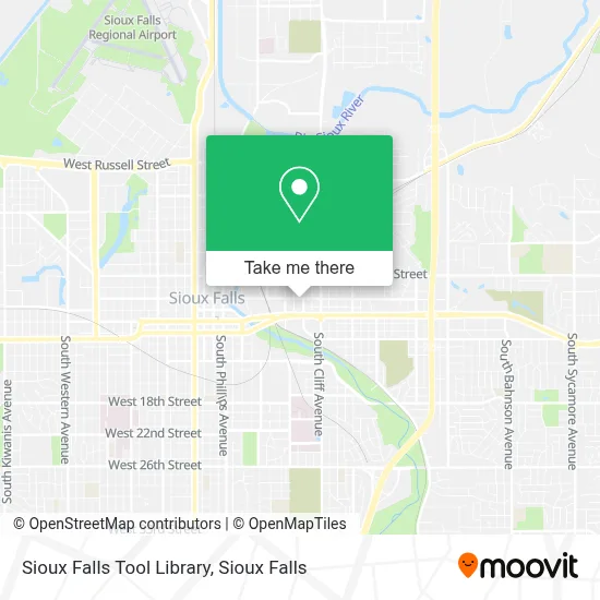 Sioux Falls Tool Library map