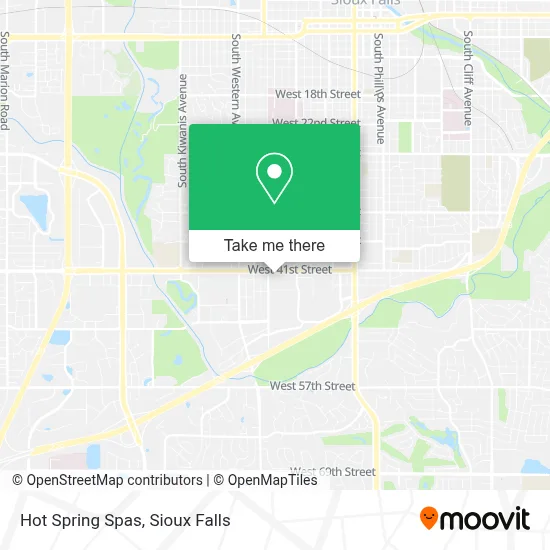 Hot Spring Spas map