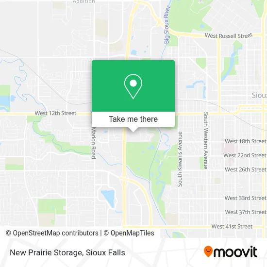 New Prairie Storage map