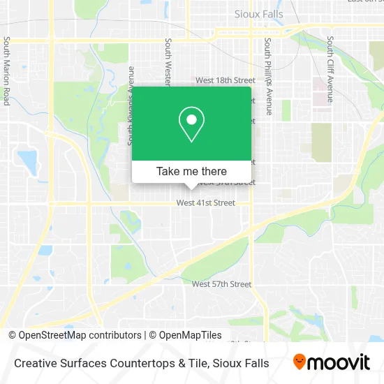 Creative Surfaces Countertops & Tile map