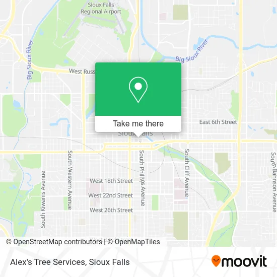 Alex's Tree Services map