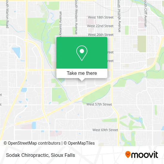 Sodak Chiropractic map