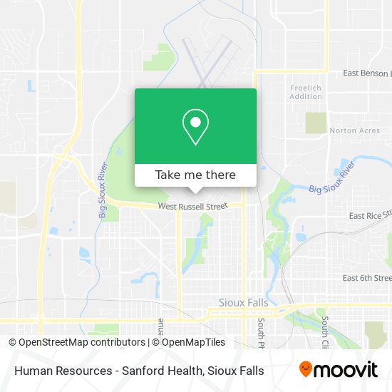 Human Resources - Sanford Health map