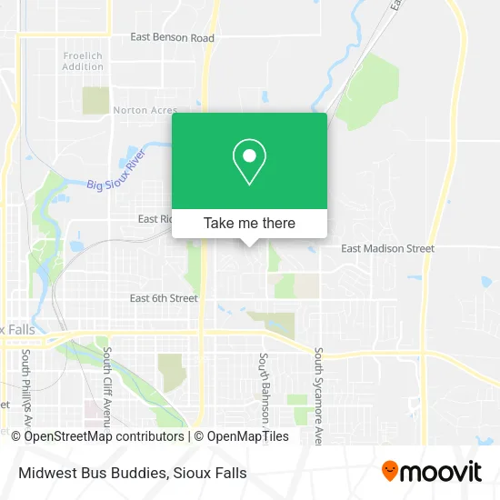Mapa de Midwest Bus Buddies