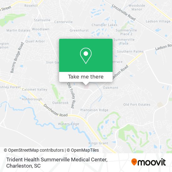 Trident Health Summerville Medical Center map