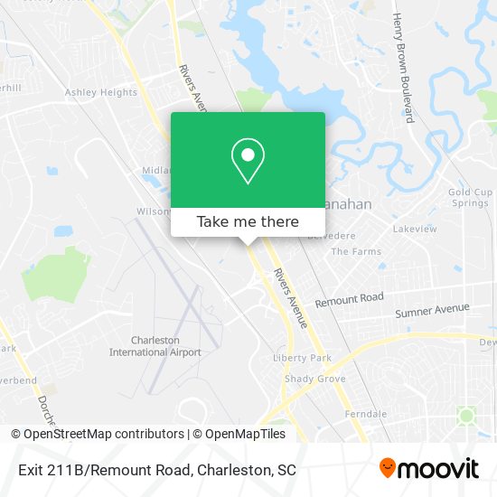 Exit 211B/Remount Road map