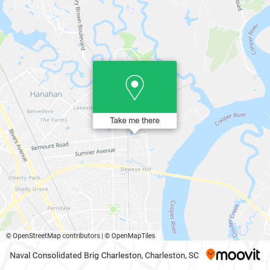 Naval Consolidated Brig Charleston map