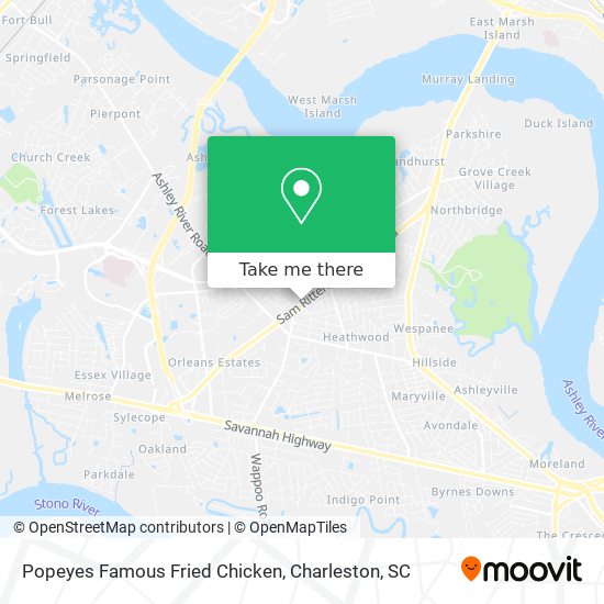 Popeyes Famous Fried Chicken map
