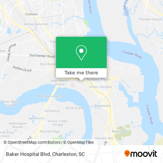 Mapa de Baker Hospital Blvd
