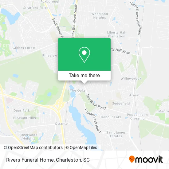 Rivers Funeral Home map