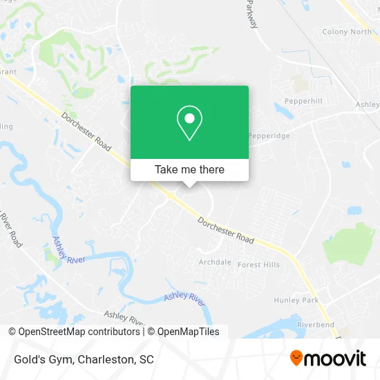 Gold's Gym map