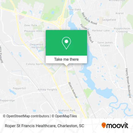 Roper St Francis Healthcare map