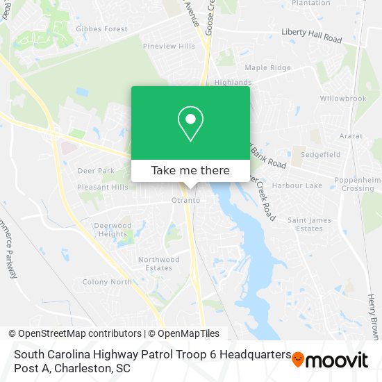 South Carolina Highway Patrol Troop 6 Headquarters Post A map