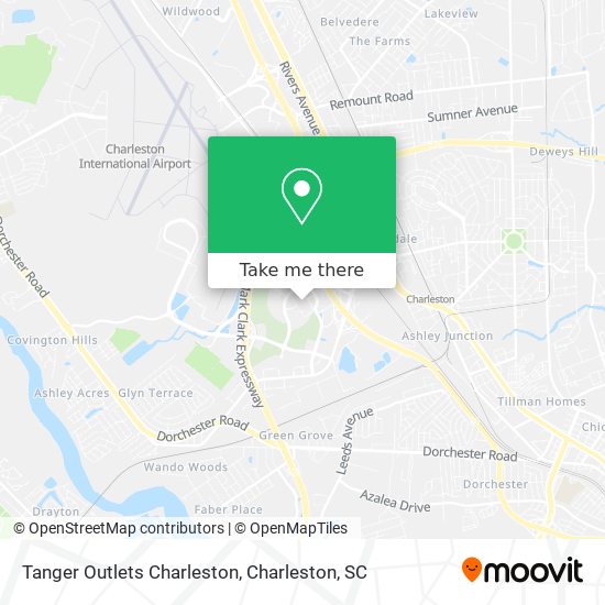 Mapa de Tanger Outlets Charleston