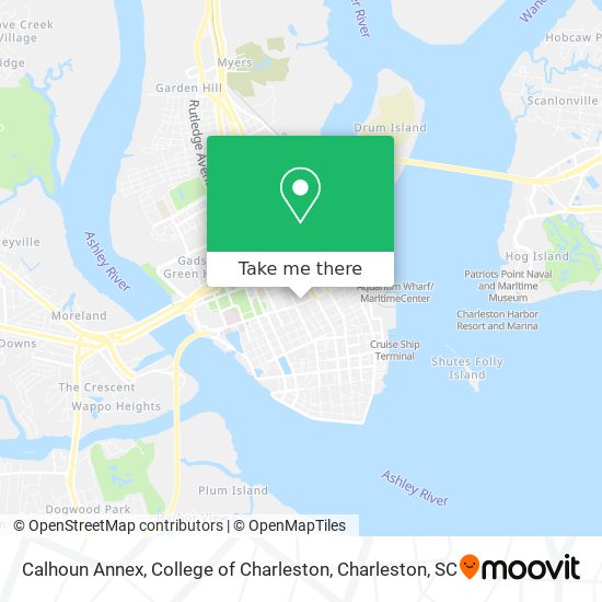 Calhoun Annex, College of Charleston map