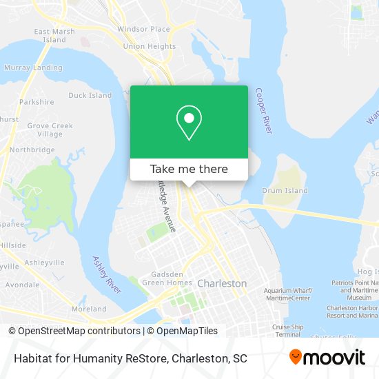 Habitat for Humanity ReStore map