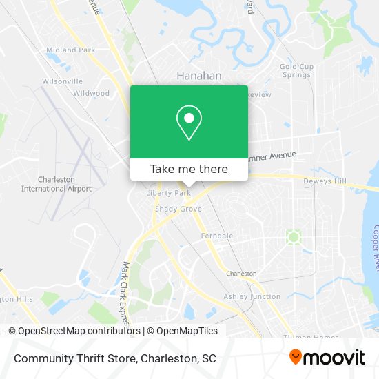 Mapa de Community Thrift Store