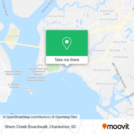 Shem Creek Boardwalk map