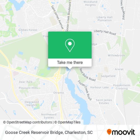 Mapa de Goose Creek Reservoir Bridge