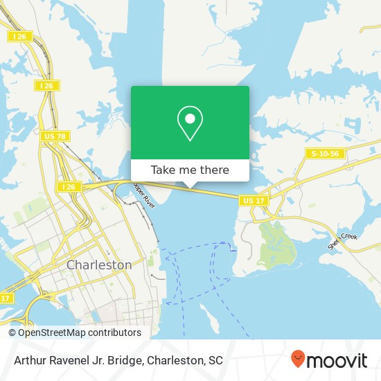 Arthur Ravenel Jr. Bridge map