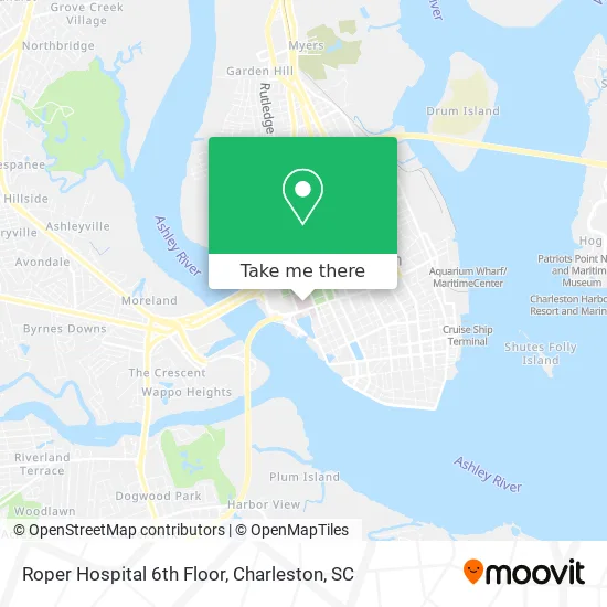 Roper Hospital 6th Floor map