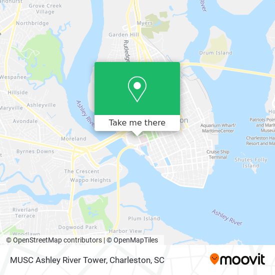 MUSC Ashley River Tower map