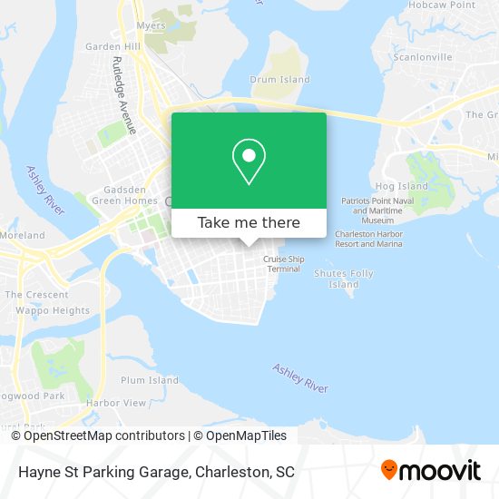 Hayne St Parking Garage map