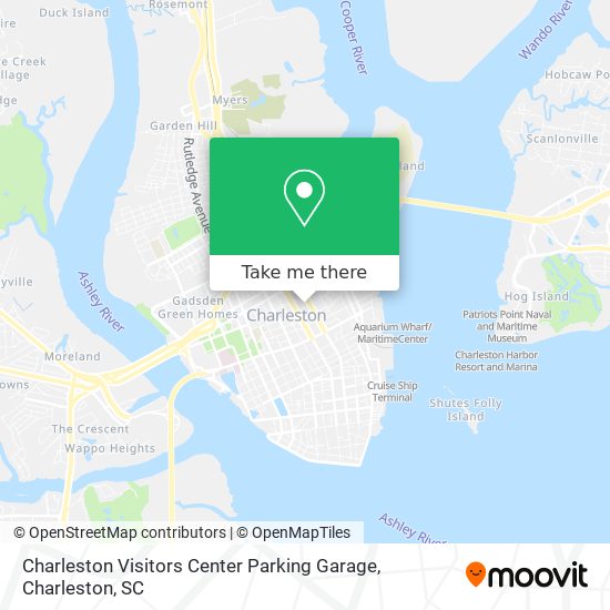 Mapa de Charleston Visitors Center Parking Garage