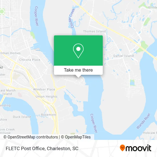 FLETC Post Office map