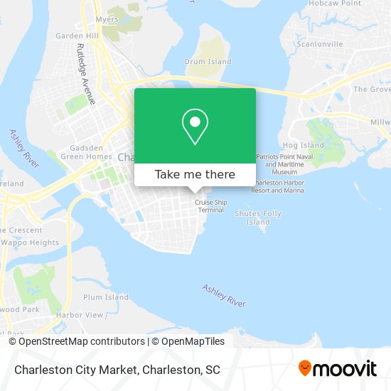 Mapa de Charleston City Market