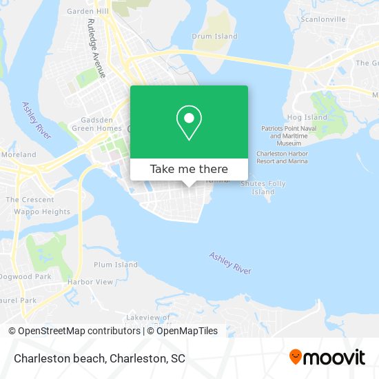 Mapa de Charleston beach