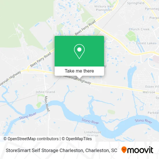 StoreSmart Self Storage Charleston map