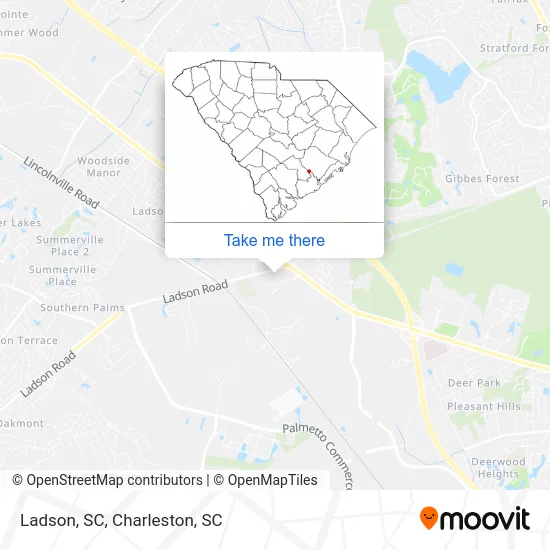 Ladson, SC map