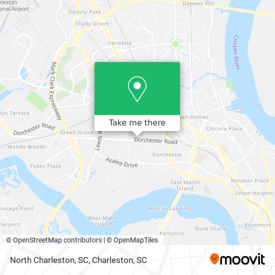 Mapa de North Charleston, SC