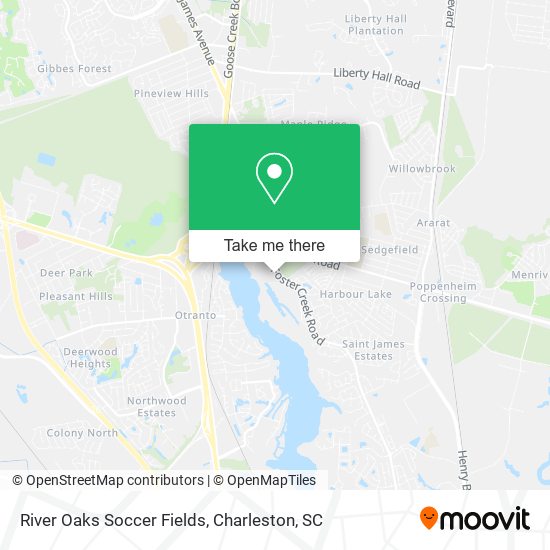 River Oaks Soccer Fields map