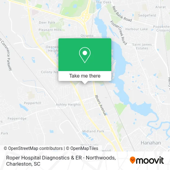 Roper Hospital Diagnostics & ER - Northwoods map