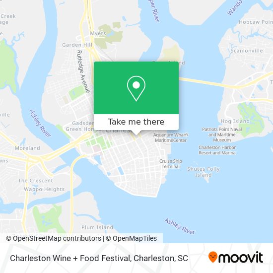Charleston Wine + Food Festival map