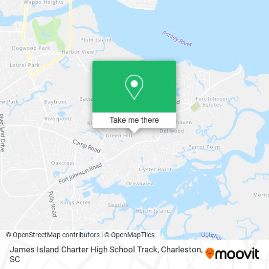 James Island Charter High School Track map