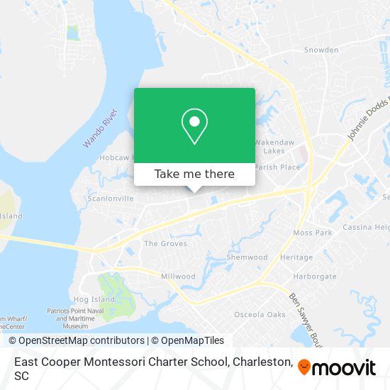 Mapa de East Cooper Montessori Charter School