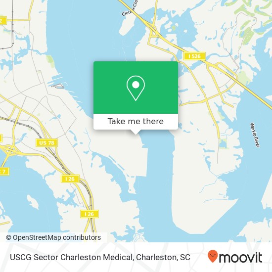 Mapa de USCG Sector Charleston Medical