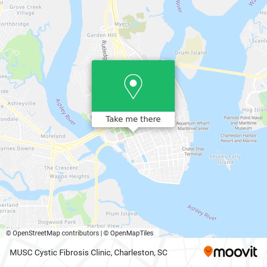 Mapa de MUSC Cystic Fibrosis Clinic