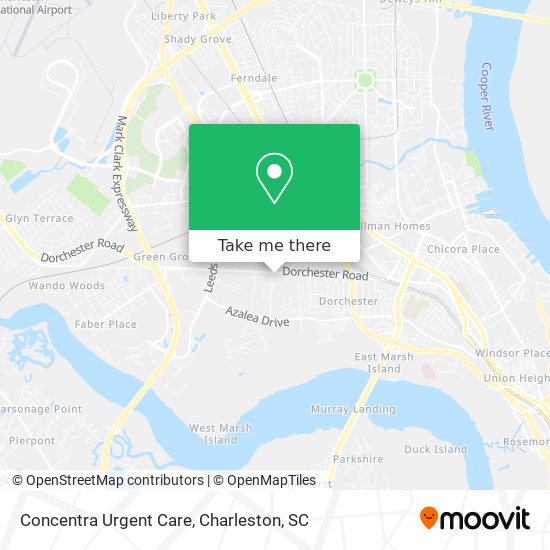 Concentra Urgent Care map
