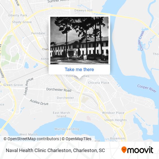 Naval Health Clinic Charleston map