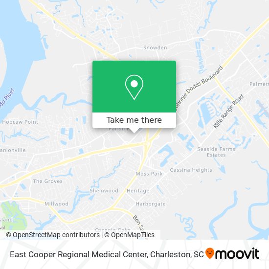 Mapa de East Cooper Regional Medical Center