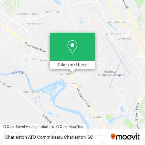 Mapa de Charleston AFB Commissary