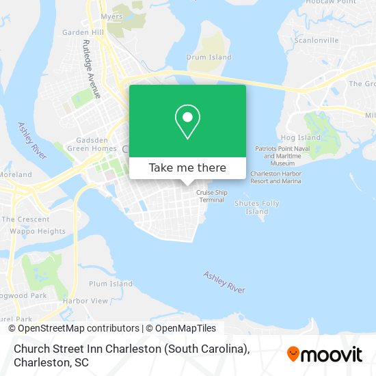 Mapa de Church Street Inn Charleston (South Carolina)