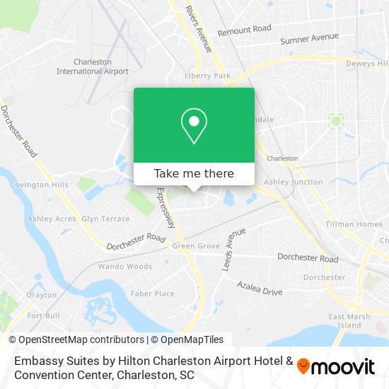 Embassy Suites by Hilton Charleston Airport Hotel & Convention Center map