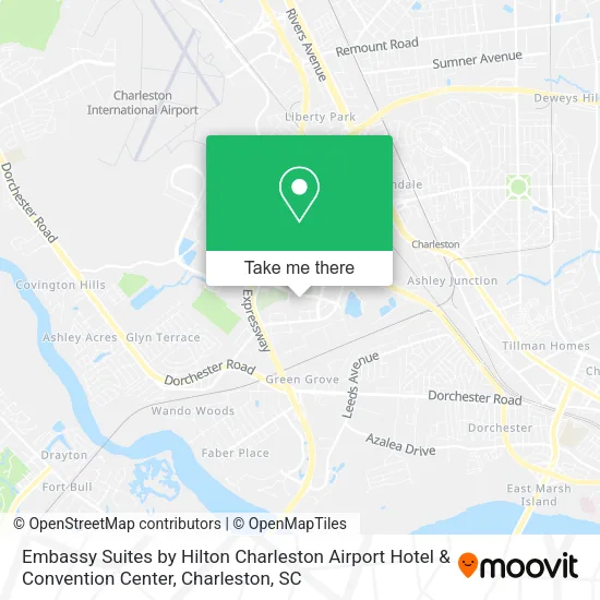 Embassy Suites by Hilton Charleston Airport Hotel & Convention Center map