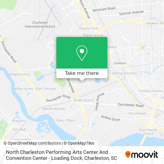 Mapa de North Charleston Performing Arts Center And Convention Center - Loading Dock