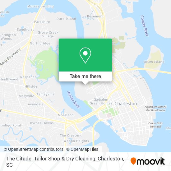 The Citadel Tailor Shop & Dry Cleaning map